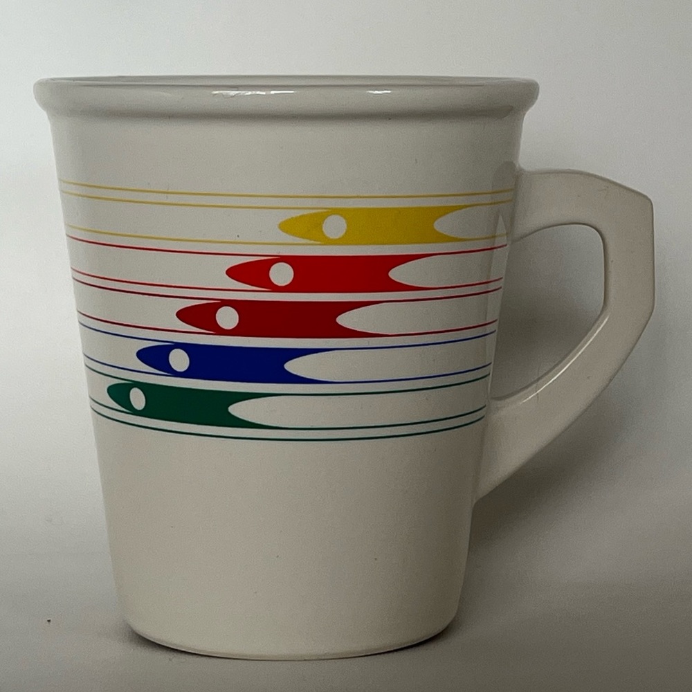 Vintage Tall Rainbow Rocket Mug FTD Made in Japan